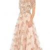 Mac Duggal - Short Sleeve A-Line Evening Dress 79317D - 1 Pc Champagne In Size 14 Available 1 Mac Duggal - Short Sleeve A-Line Evening Dress 79317D - 1 Pc Champagne In Size 14 Available