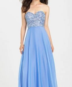 Madison James - 16-303 Dress In Periwinkle Formal Gowns