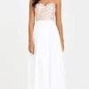 Madison James - 16-303 Dress In White Multi Formal Gowns
