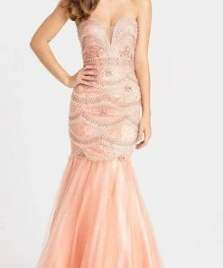 Madison James - 16-328 Dress In Coral Formal Gowns