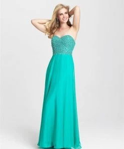 Madison James - 16-368 Dress In Aqua Formal Gowns