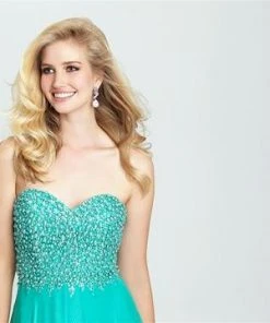 Madison James - 16-368 Dress In Aqua Formal Gowns