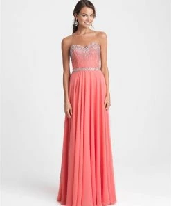 Madison James - 16-379 Dress In Coral Formal Gowns