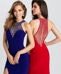 Madison James - 16-402 Dress In Red Formal Gowns