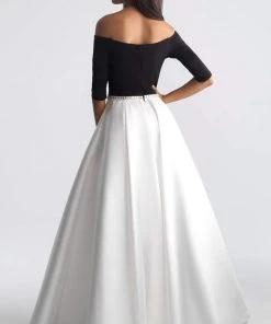 Madison James - 18-609 Off The Shoulder Full A-Line Mikado Dress Formal Gowns 11 Madison James - 18-609 Off The Shoulder Full A-Line Mikado Dress Formal Gowns