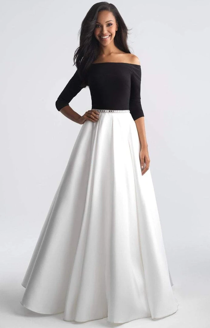 Madison James - 18-609 Off The Shoulder Full A-Line Mikado Dress Formal Gowns 6 Madison James - 18-609 Off The Shoulder Full A-Line Mikado Dress Formal Gowns
