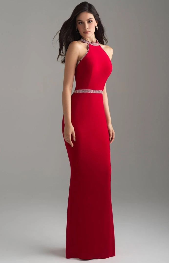 Madison James - 18-612 Jeweled Illusion Racerback Sheath Gown 6 Madison James - 18-612 Jeweled Illusion Racerback Sheath Gown