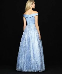 Madison James - 18-622 Off-Shoulder Sheer Sequined Dress Formal Gowns