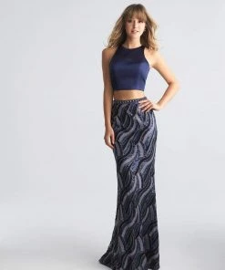 Madison James - 18-626 Two Piece Fitted Evening Dress