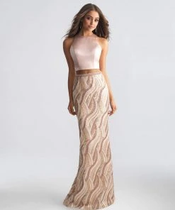 Madison James - 18-626 Two Piece Fitted Evening Dress