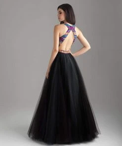 Madison James - 18-632 Beaded Sleeveless Tulle Ballgown