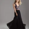 Formal Gowns Madison James - 18-633 Beaded Deep V-neck Chiffon A-line Gown