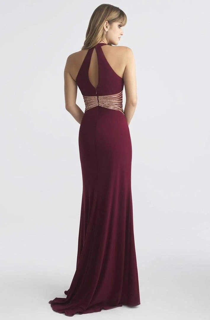 Madison James - 18-661 Fitted Halter Keyhole Evening Dress Formal Gowns 6 Madison James - 18-661 Fitted Halter Keyhole Evening Dress Formal Gowns