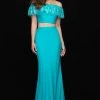Madison James - 18-667 Pretty Two Piece Off Shoulder Sheath Dress Formal Gowns 2 Madison James - 18-667 Pretty Two Piece Off Shoulder Sheath Dress Formal Gowns