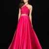 Formal Gowns Madison James - 18-672 Two Piece Halter A-line Dress