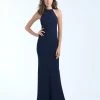 Madison James - 18-677 Sleeveless Halter Sheath Dress