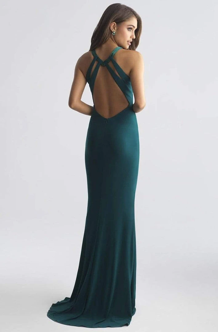 Madison James - 18-698 Beaded Cutout Sheath Sleeveless Jersey Dress - 1 Pc. Purple In Size 12 Available 5 Madison James - 18-698 Beaded Cutout Sheath Sleeveless Jersey Dress - 1 Pc. Purple In Size 12 Available