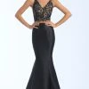 Madison James - 18-703 Two-Piece Lace Bodice Sculpted Mermaid Gown