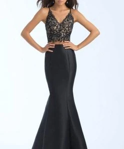 Madison James - 18-703 Two-Piece Lace Bodice Sculpted Mermaid Gown