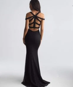 Madison James - 18-730 Strappy Sweetheart Fitted Jersey Gown Plus Size Dresses