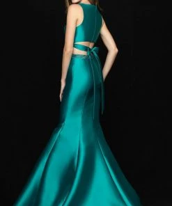 Formal Gowns Madison James - 18-731 Two-Piece Bow Accented Mikado Mermaid Gown 11 Formal Gowns Madison James - 18-731 Two-Piece Bow Accented Mikado Mermaid Gown