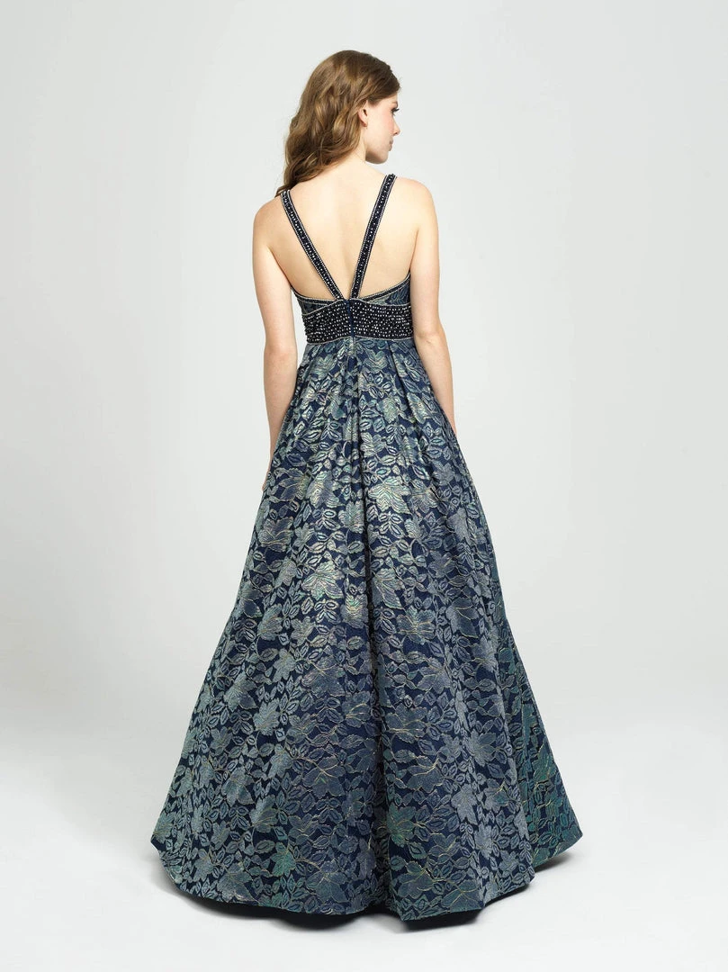 Madison James - 19-114 Iridescent Laser Cut Lace A-line Dress 4 Madison James - 19-114 Iridescent Laser Cut Lace A-line Dress