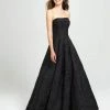 Madison James - 19-124 Strapless Floral Brocade Evening Gown Formal Gowns