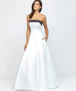 Madison James - 19-142 Beaded Strapless Ballgown 9 Madison James - 19-142 Beaded Strapless Ballgown