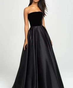 Madison James - 19-155 Strapless Pleated Ballgown
