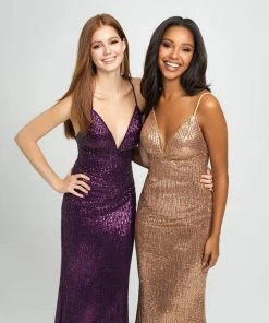 Madison James - 19-158 Plunging V-Neck Sheath Evening Gown 11 Madison James - 19-158 Plunging V-Neck Sheath Evening Gown