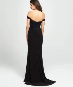 Madison James - 19-162 Beaded Off-Shoulder Gown With Slit 10 Madison James - 19-162 Beaded Off-Shoulder Gown With Slit