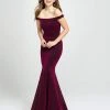 Madison James - 19-164 Shimmer Knit Off-Shoulder Trumpet Dress Formal Gowns 1 Madison James - 19-164 Shimmer Knit Off-Shoulder Trumpet Dress Formal Gowns