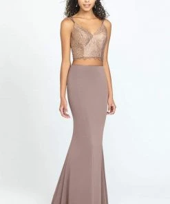 Formal Gowns Madison James - 19-167 Two Piece Beaded Jersey Trumpet Dress