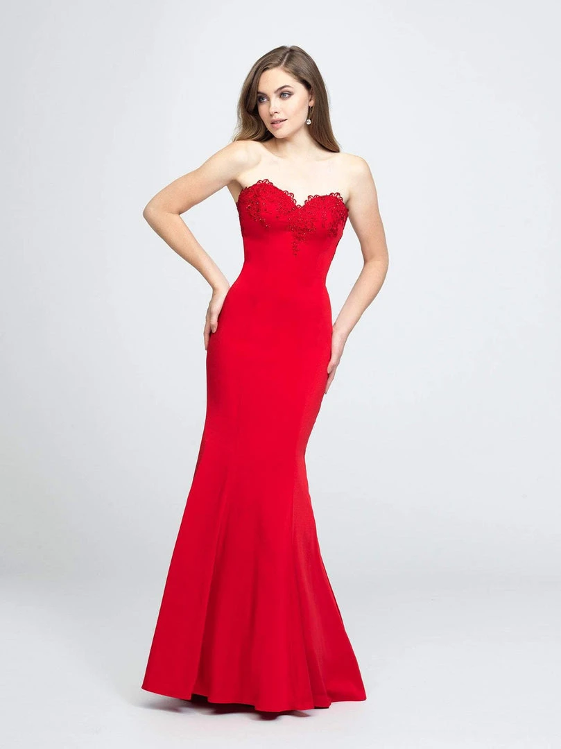 Formal Gowns Madison James - 19-172 Ruffled Drape Strapless Sweetheart Mermaid Gown 8 Formal Gowns Madison James - 19-172 Ruffled Drape Strapless Sweetheart Mermaid Gown