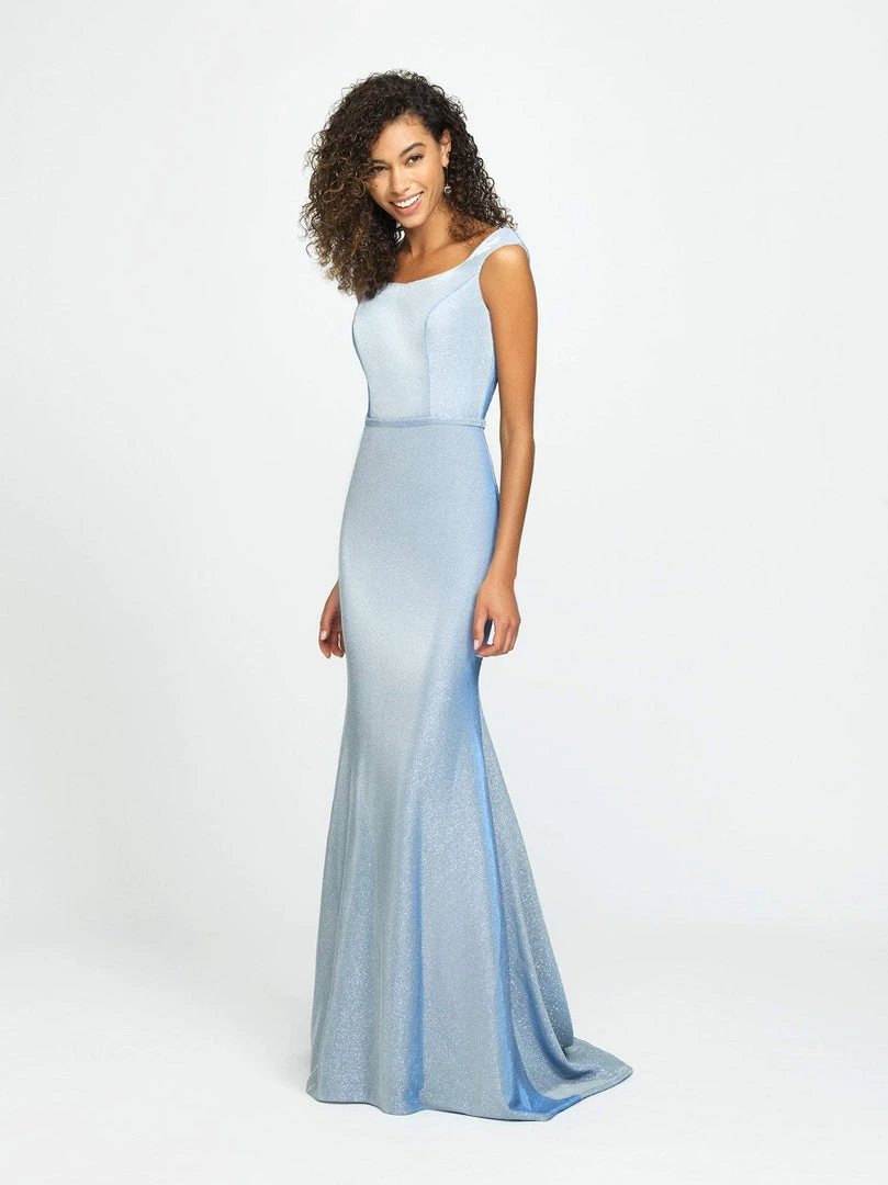 Madison James - 19-175 Glitter Jersey Trumpet Dress With Train Formal Gowns 4 Madison James - 19-175 Glitter Jersey Trumpet Dress With Train Formal Gowns