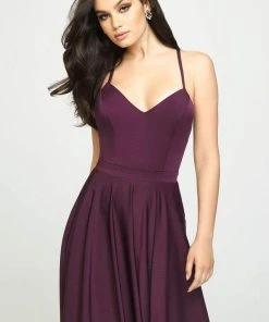 Madison James - 19-178 V-Neck Sleeveless Stretch Satin A-Line Gown