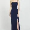 Formal Gowns Madison James - 19-185 Crisscross Strapped Backless High Slit Gown