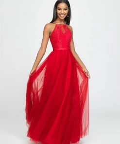 Madison James - 19-188 Embellished Lace Illusion Tulle Gown 12 Madison James - 19-188 Embellished Lace Illusion Tulle Gown