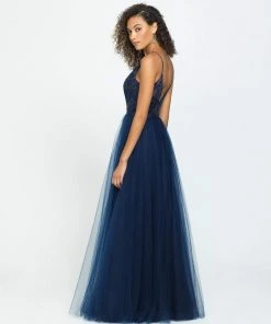 Madison James - 19-188 Embellished Lace Illusion Tulle Gown 10 Madison James - 19-188 Embellished Lace Illusion Tulle Gown
