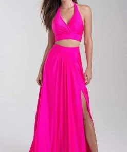 Formal Gowns Madison James - 20-318 Two Piece Halter Jersey A-line Dress 10 Formal Gowns Madison James - 20-318 Two Piece Halter Jersey A-line Dress