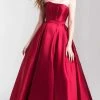 Madison James - 20-323 Strapless Sweetheart Satin Taffeta Ballgown