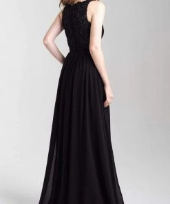 Madison James - 20-325 Embroidered V-neck Chiffon A-line Gown 9 Madison James - 20-325 Embroidered V-neck Chiffon A-line Gown