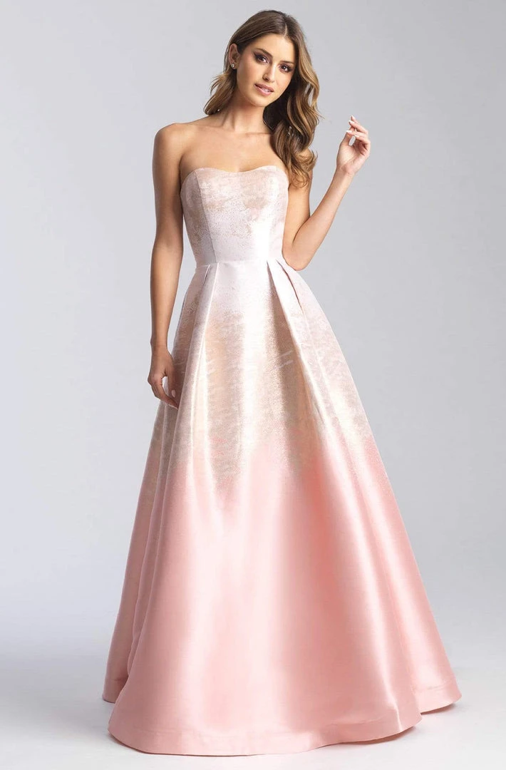 Madison James - 20-334 Contrast Print Metallic Mikado Ballgown 6 Madison James - 20-334 Contrast Print Metallic Mikado Ballgown