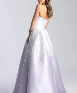 Madison James - 20-334 Contrast Print Metallic Mikado Ballgown 7 Madison James - 20-334 Contrast Print Metallic Mikado Ballgown