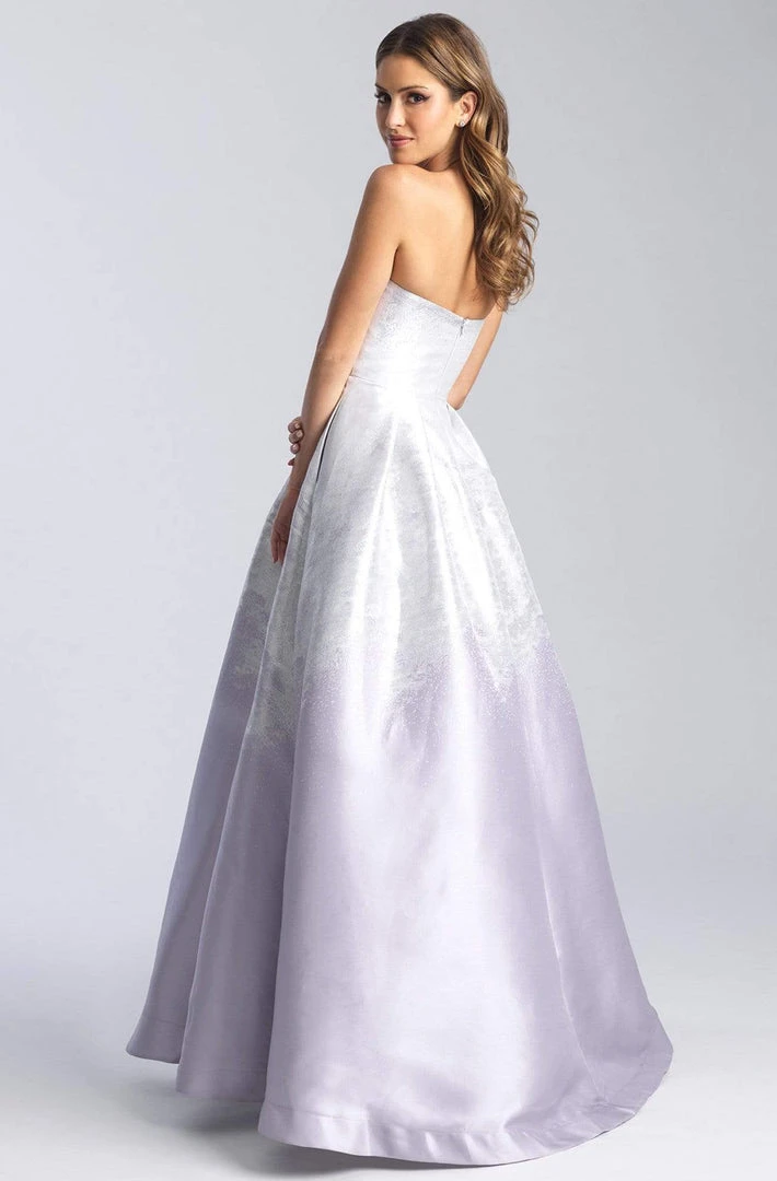 Madison James - 20-334 Contrast Print Metallic Mikado Ballgown 4 Madison James - 20-334 Contrast Print Metallic Mikado Ballgown