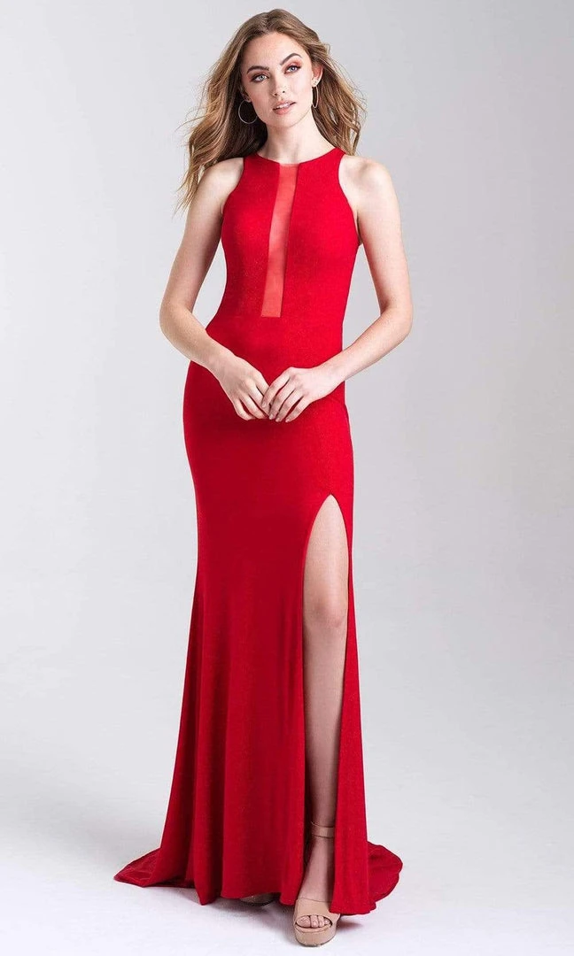 Formal Gowns Madison James - 20-339 Glitter Jersey Halter Sheath Dress 3 Formal Gowns Madison James - 20-339 Glitter Jersey Halter Sheath Dress