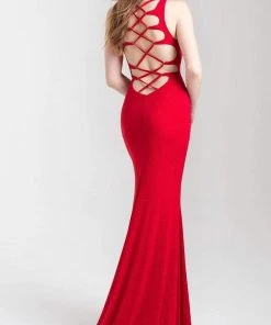 Formal Gowns Madison James - 20-339 Glitter Jersey Halter Sheath Dress 7 Formal Gowns Madison James - 20-339 Glitter Jersey Halter Sheath Dress