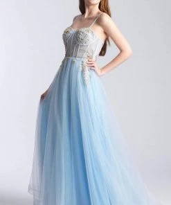 Formal Gowns Madison James - 20-343 Embroidered Sweetheart Tulle A-line Gown