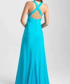 Formal Gowns Madison James - 20-347 Plunging V-neck Sheath Dress 8 Formal Gowns Madison James - 20-347 Plunging V-neck Sheath Dress