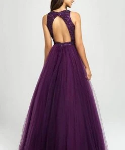 Madison James - Beaded Bodice Tulle Ballgown 19-119 - 1 Pc Black In Size 02 Available